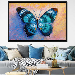 Light Blue Butterfly - NicheCanvas
