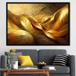 Abstract Golden Swirl - NicheCanvas