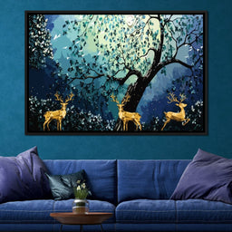 Golden Deer - NicheCanvas