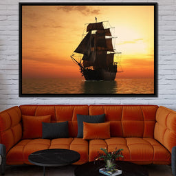 Old Ship At Sea - NicheCanvas