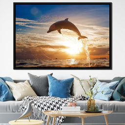 Leaping Dolphin - NicheCanvas