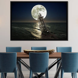 Sailing Under the Giant Moon - NicheCanvas