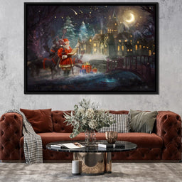 Santa Claus on Christmas Eve - NicheCanvas