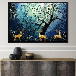 Golden Deer - NicheCanvas