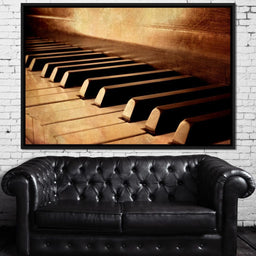 Vintage Piano Keys - NicheCanvas