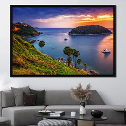 Boats Watching The Sunset - NicheCanvas