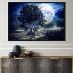Giant Moon Summer Night - NicheCanvas