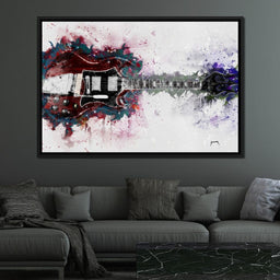 Angus Young's Red Guitar - Abraham Szomor - NicheCanvas