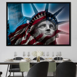 Patriotic Statue of Liberty - NicheCanvas