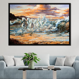 Horses Splash - NicheCanvas