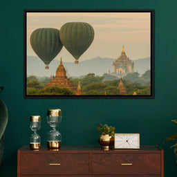 Hot Air Balloon over The Ancient Temples of Bagan - NicheCanvas