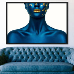 Blue Body Paint - NicheCanvas