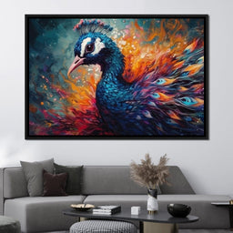 Vibrant Peacock - NicheCanvas