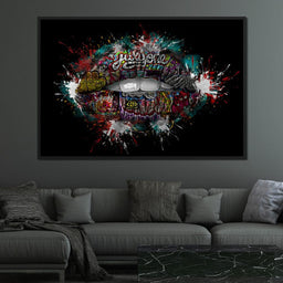 Graffiti Lips - Johanjjf - NicheCanvas