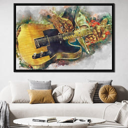 Keith Richards' Electric Guitar - Abraham Szomor - NicheCanvas