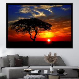 African Landscape Sunset - NicheCanvas