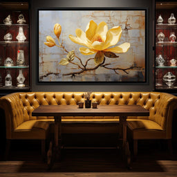 Yellow Magnolia Tree - Wildrose Creations - NicheCanvas