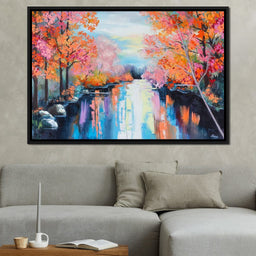 Autumn Stream Pastel - NicheCanvas