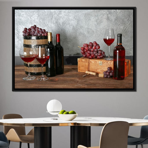 Red Wine Table Canvas Print