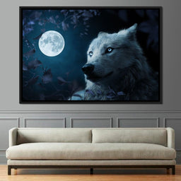 Wolf Full Moon - Milos Karanovic - NicheCanvas
