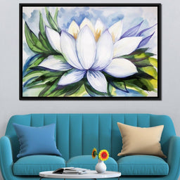 White Lotus Flower - NicheCanvas