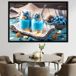 Chia Seeds & Blueberries Pudding - NicheCanvas