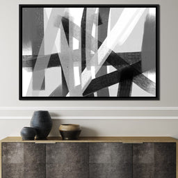 Black & White Lines v3 - Andy Brackpool - NicheCanvas