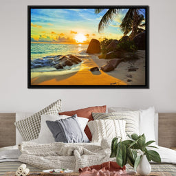 Natural Beach Sunset - NicheCanvas