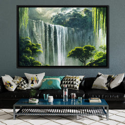 Waterfall in the Jungle - NicheCanvas