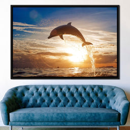 Leaping Dolphin - NicheCanvas