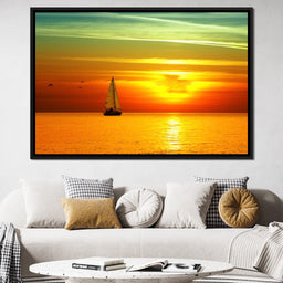 Sailing Boat Sunset - NicheCanvas