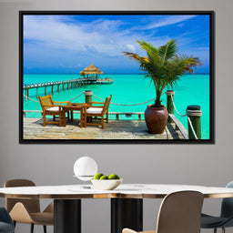 Coffee on the Beach - NicheCanvas