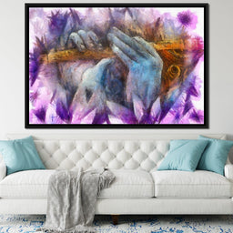 Krishna Playing the Flute - NicheCanvas