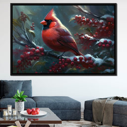 Winter Cardinal - Neal Hackett - NicheCanvas