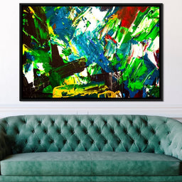 Abstract Emerald Splash - NicheCanvas