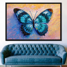 Light Blue Butterfly - NicheCanvas