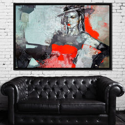 Lady in Red - NicheCanvas
