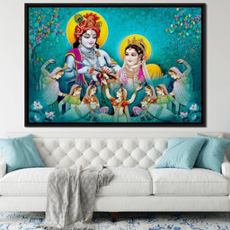 Lord Radha & Krishna Love Song - NicheCanvas