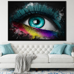 Colorful Eye Splash Art - Johanjjf - NicheCanvas