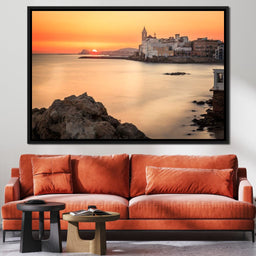 Sunset over Sitges - NicheCanvas