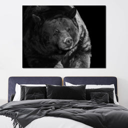 Black and White Bear - NicheCanvas