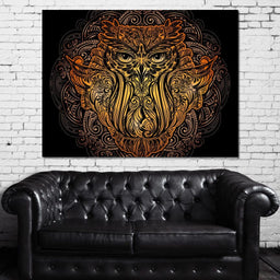 Golden Owl - NicheCanvas