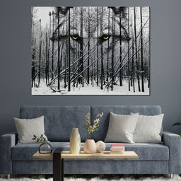 Wolf Winter Woods - Johanjjf - NicheCanvas