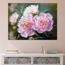 Blooming Peonies - NicheCanvas