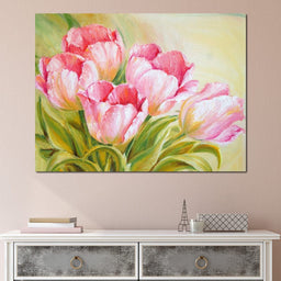 Pink Tulips - NicheCanvas