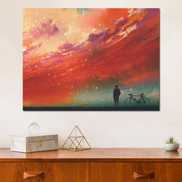 Admiring The Red Clouds - NicheCanvas