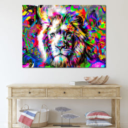 Psychedelic Lion - NicheCanvas