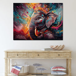 Ganesh Color Splash - NicheCanvas