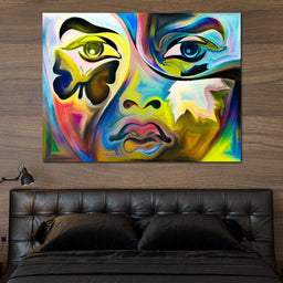 Multicolored Artistic Abstraction - NicheCanvas