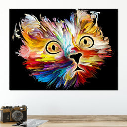 Colorful Cat - NicheCanvas